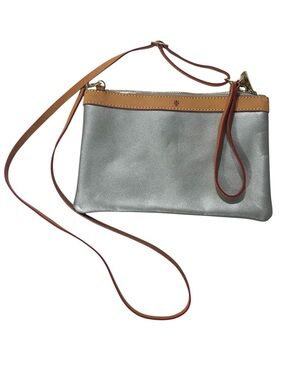 Garuglieri Italy Convertible Crossbody Clutch Leather Wristlet Bag Medium